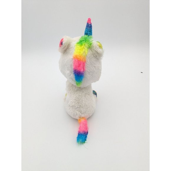 Ty Beanie Boo 2017 White and Rainbow 7" Plush Pixy The Unicorn - Picture 2 of 5